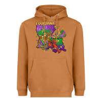 Meerkat mardi gras louisiana map Heavyweight Hoodie - MaliasSmallBusiness