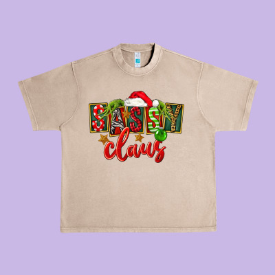 Christmas Sassy Claus Urban Heavy Tee Designed By Fadigitalartstudio