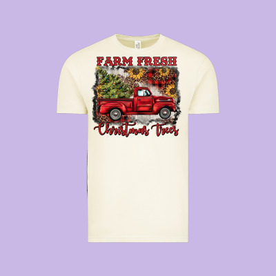 Farm Fresh Christmas Trees Vintage Tee Designed By Barkaloodesign