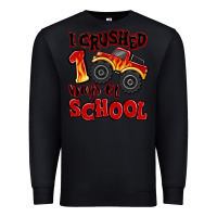 Black i crushed 100 days of school monster truck Premium Sweatshirt - MaliasSmallBusiness