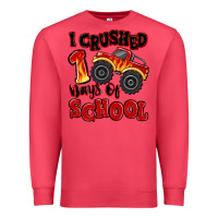 Cardinal i crushed 100 days of school monster truck Premium Sweatshirt - MaliasSmallBusiness