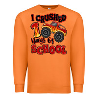 Carrot i crushed 100 days of school monster truck Premium Sweatshirt - MaliasSmallBusiness