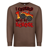 Chestnut i crushed 100 days of school monster truck Premium Sweatshirt - MaliasSmallBusiness
