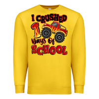 Lemon i crushed 100 days of school monster truck Premium Sweatshirt - MaliasSmallBusiness