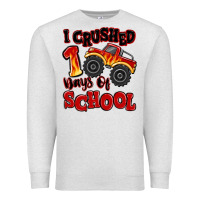 Oatmeal Heather i crushed 100 days of school monster truck Premium Sweatshirt - MaliasSmallBusiness