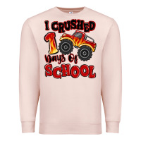 Pale Pink i crushed 100 days of school monster truck Premium Sweatshirt - MaliasSmallBusiness
