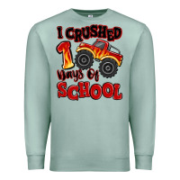 Seafoam i crushed 100 days of school monster truck Premium Sweatshirt - MaliasSmallBusiness