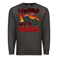Smoke i crushed 100 days of school monster truck Premium Sweatshirt - MaliasSmallBusiness
