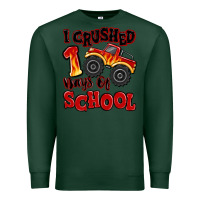 Sports Green i crushed 100 days of school monster truck Premium Sweatshirt - MaliasSmallBusiness