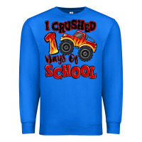 True Royal i crushed 100 days of school monster truck Premium Sweatshirt - MaliasSmallBusiness