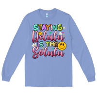 Colony Blue staying delulu is the solulu Long Sleeve Tee - Artiststas