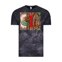Cloud Black Virgin Mary Mexican Flag Vintage Tee - CTS Tumbler Store
