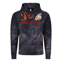 Cloud Black peace love art Vintage Hoodie - texasbilliewilder