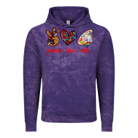 Cloud Purple peace love art Vintage Hoodie - texasbilliewilder