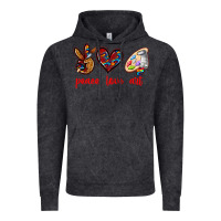 Vintage Black peace love art Vintage Hoodie - texasbilliewilder