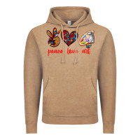 Vintage Coffee peace love art Vintage Hoodie - texasbilliewilder