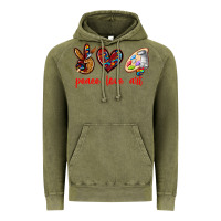 Vintage Olive peace love art Vintage Hoodie - texasbilliewilder