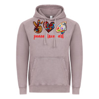 Vintage Zinc peace love art Vintage Hoodie - texasbilliewilder