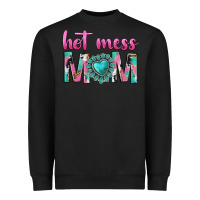 Black hot mess mom Heavyweight Sweatshirt - texasbilliewilder