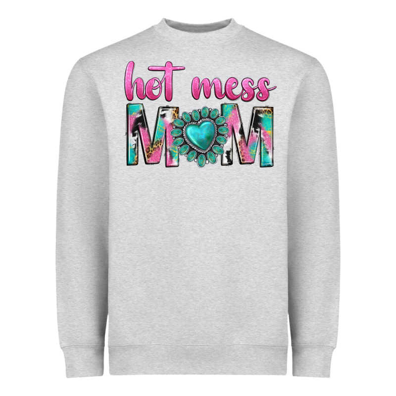 Hot Mess Mom Heavyweight Sweatshirt by texasbilliewilder | Teevron