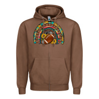 Chestnut football rainbow Zipper Hoodie - Artiststas