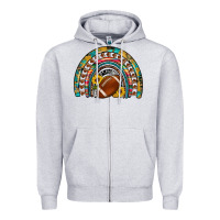 Football Rainbow Zipper Hoodie | Teevron