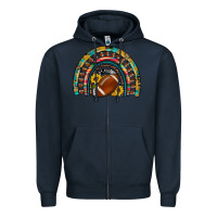 Navy football rainbow Zipper Hoodie - Artiststas