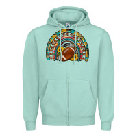 Seafoam football rainbow Zipper Hoodie - Artiststas