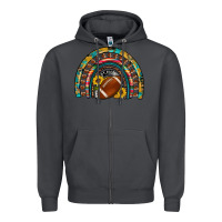 Smoke football rainbow Zipper Hoodie - Artiststas