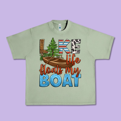 Lake Life Floats My Boat Urban Heavy Tee Designed By Hra Design Shop