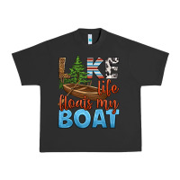 Pigment Black lake life floats my boat Urban Heavy Tee - HRA Design Shop