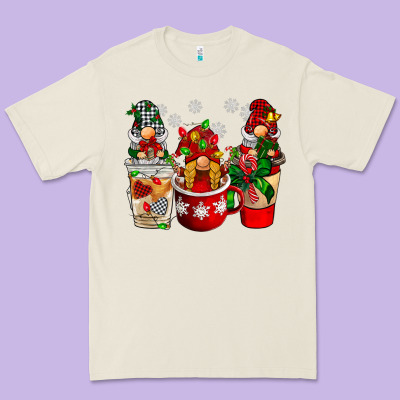 Christmas Coffee Gnome Premium Tee Designed By Barkaloodesign