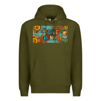 Army Green give thanks license plate Premium Hoodie - BundleAndBundleShop