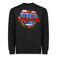 Black American mama heart Heavyweight Sweatshirt - Zillion Design Studio