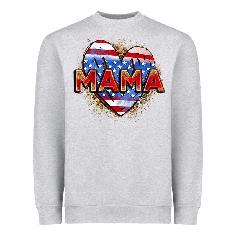 American Mama Heart Heavyweight Sweatshirt by Zillion Design Studio | Teevron