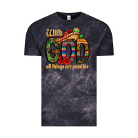 Cloud Black with god all things are possible Vintage Tee - CTS Tumbler Store