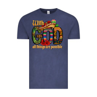 Vintage Denim with god all things are possible Vintage Tee - CTS Tumbler Store