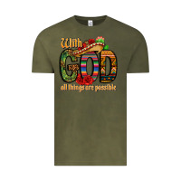 Vintage Olive with god all things are possible Vintage Tee - CTS Tumbler Store
