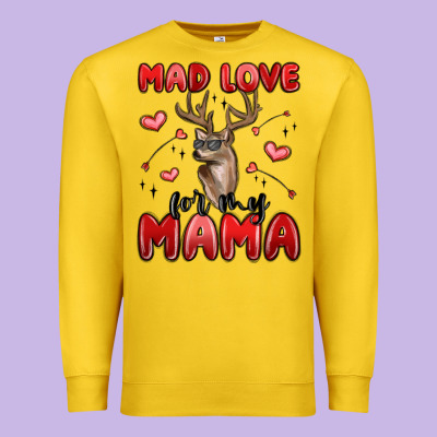 Mad Love For My Mama Premium Sweatshirt Designed By Maliassmallbusiness