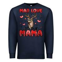 Navy mad love for my mama Premium Sweatshirt - MaliasSmallBusiness