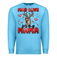 Ocean Blue mad love for my mama Premium Sweatshirt - MaliasSmallBusiness