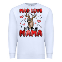 White mad love for my mama Premium Sweatshirt - MaliasSmallBusiness