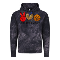 Cloud Black peace love basketball Vintage Hoodie - Zillion Design Studio