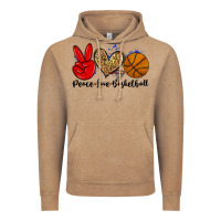 Vintage Coffee peace love basketball Vintage Hoodie - Zillion Design Studio