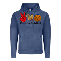 Vintage Denim peace love basketball Vintage Hoodie - Zillion Design Studio