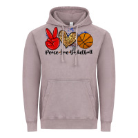 Vintage Zinc peace love basketball Vintage Hoodie - Zillion Design Studio