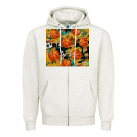 Oatmeal Heather basketball tumbler Zipper Hoodie - Artiststas
