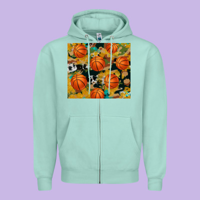 Basketball Tumbler Zipper Hoodie Designed By Artiststas