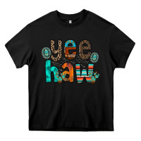 Black yee haw Heavy Core Tee - RacoonDesign