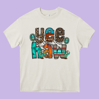 Yee Haw Heavy Core Tee Designed By Racoondesign